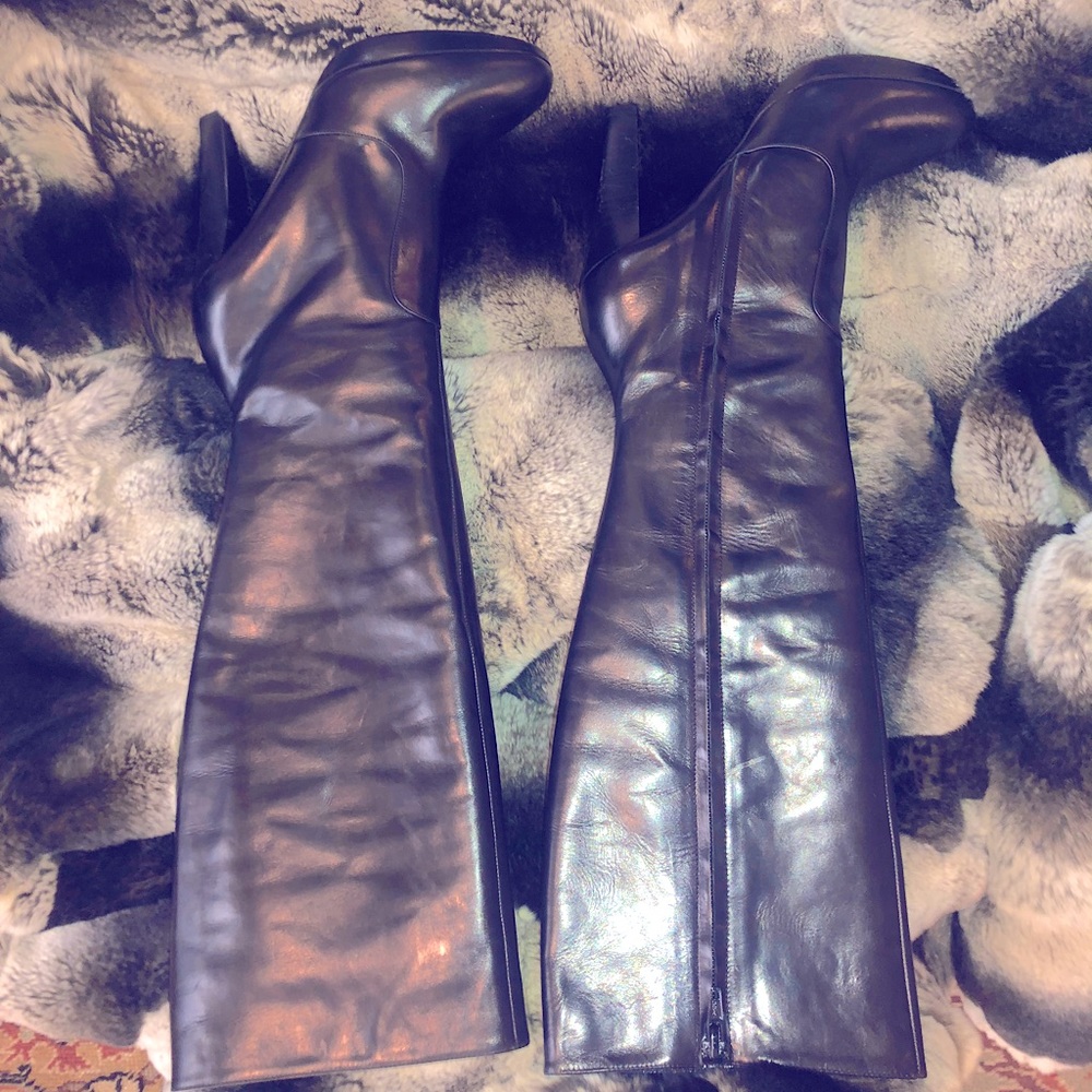 Brian Atwood tall black boots